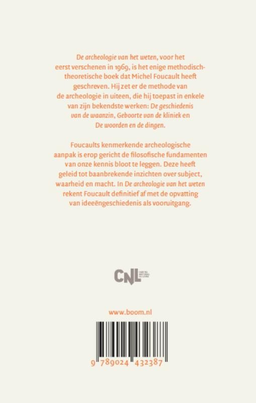 De archeologie van het wetenbackcover