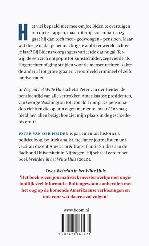 Weg uit het witte huisbackcover