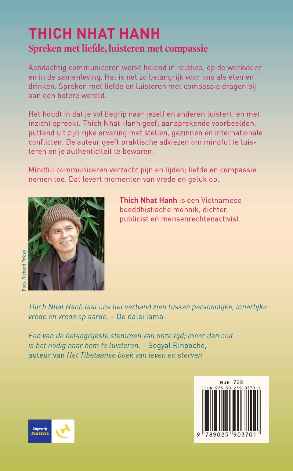 Spreken met liefde, luisteren met compassiebackcover