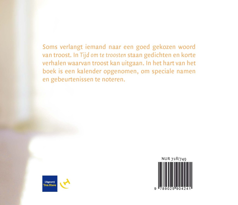 Tijd om te troostenbackcover
