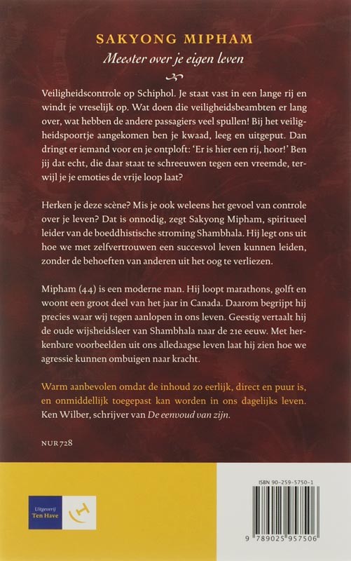 Meester over je eigen levenbackcover