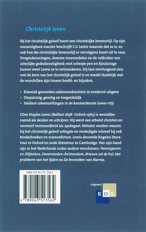 Christelijk levenbackcover