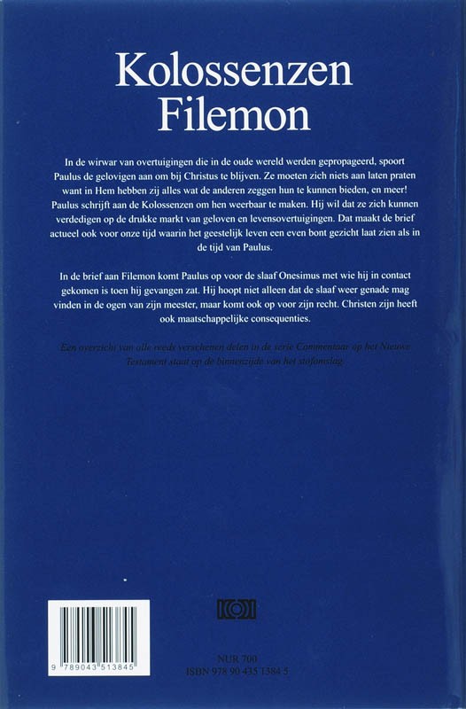 Kolossenzen en Filemonbackcover