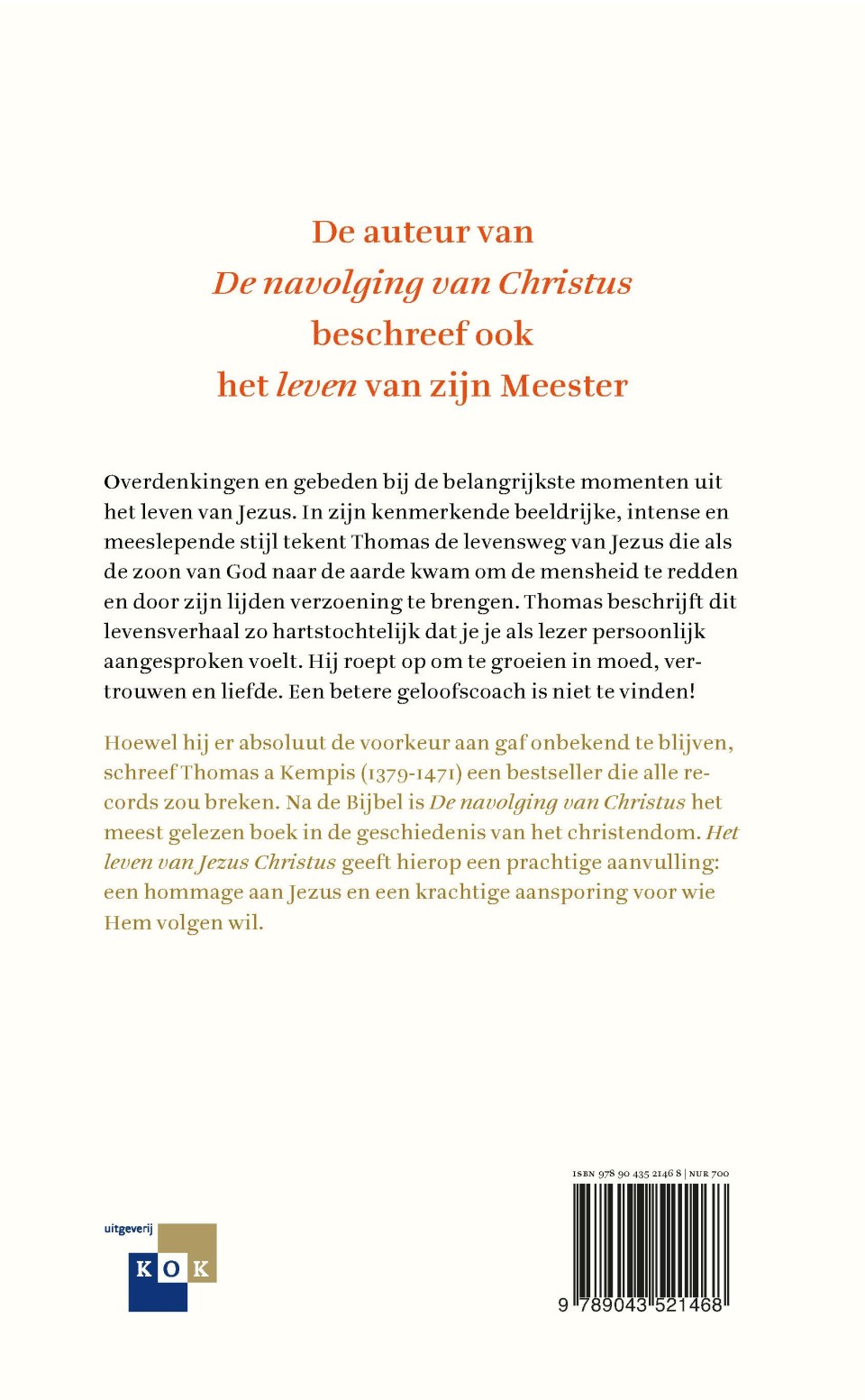 Het leven van Jezus Christusbackcover