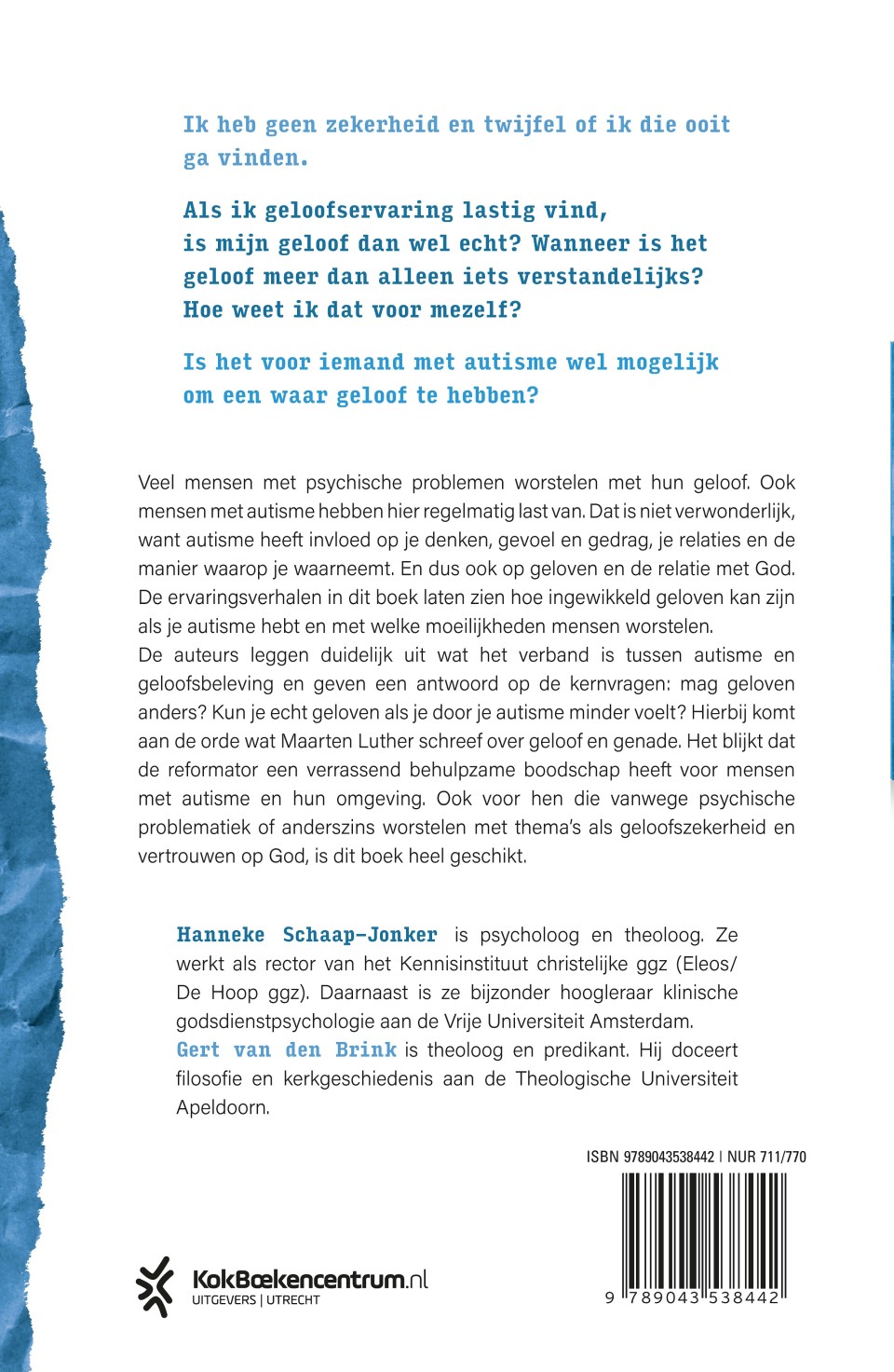 Anders voelen, anders gelovenbackcover
