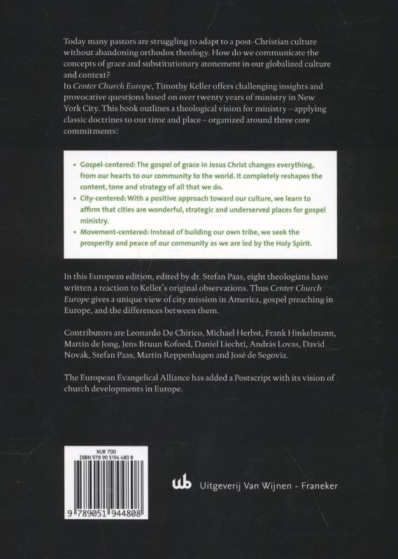 Center church Europebackcover