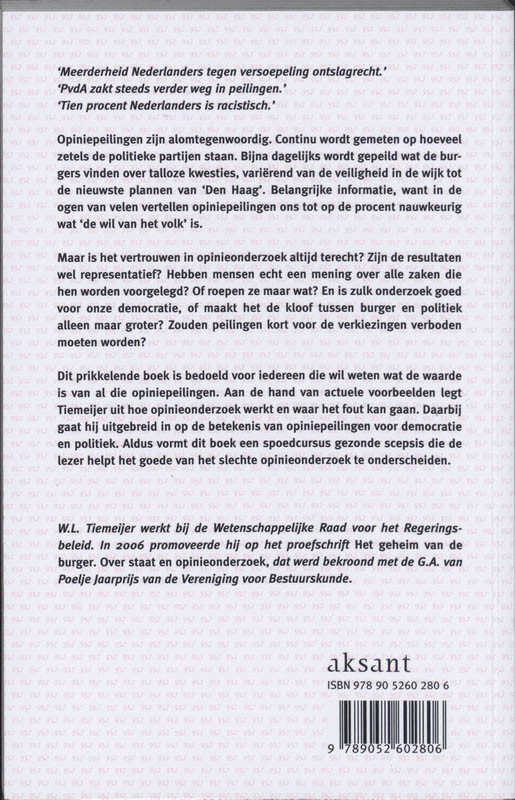 Wat 93.7 procent van de Nederlanders moet weten over opiniepeilingenbackcover