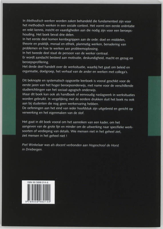 Methodisch werkenbackcover