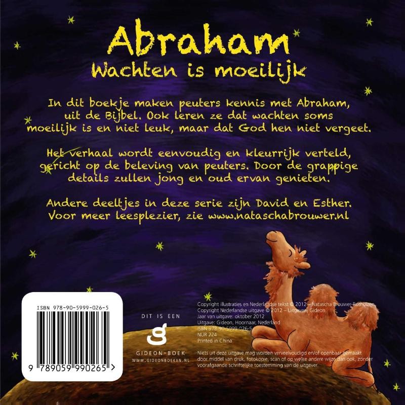 Abraham, wachten is moeilijkbackcover