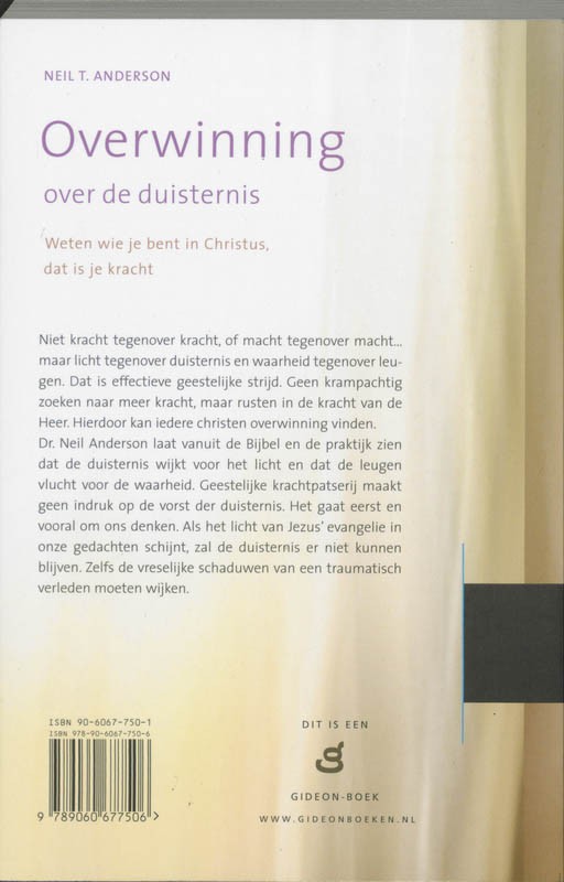 Overwinning over de duisternisbackcover