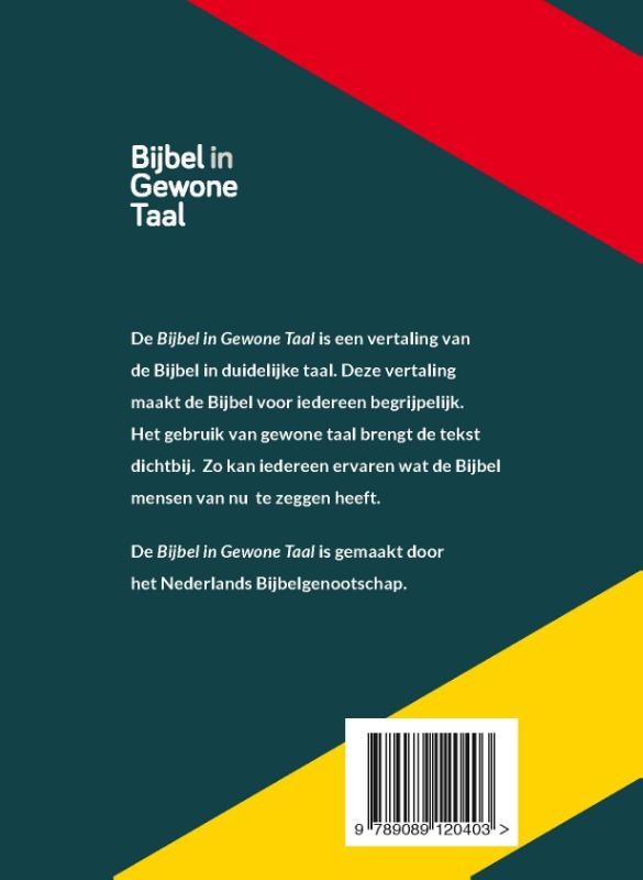 Bijbel in gewone taalbackcover