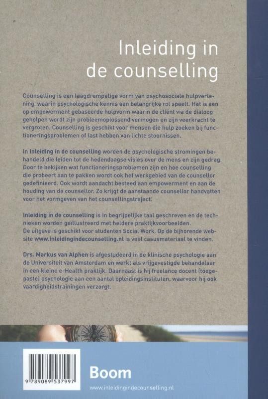 Inleiding in de counsellingbackcover