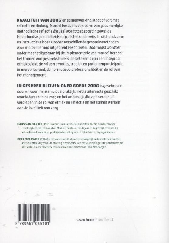 In gesprek blijven over goede zorgbackcover