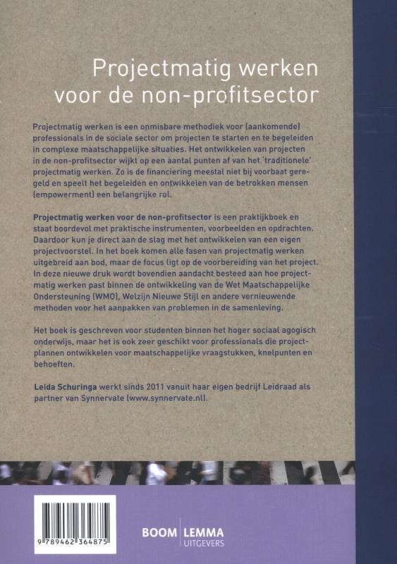 Projectmatig werken voor de non-profitsectorbackcover