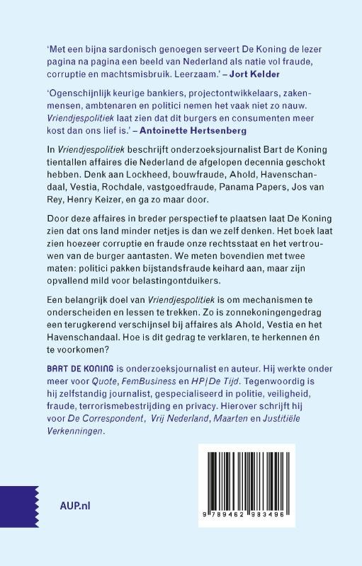 Vriendjespolitiekbackcover