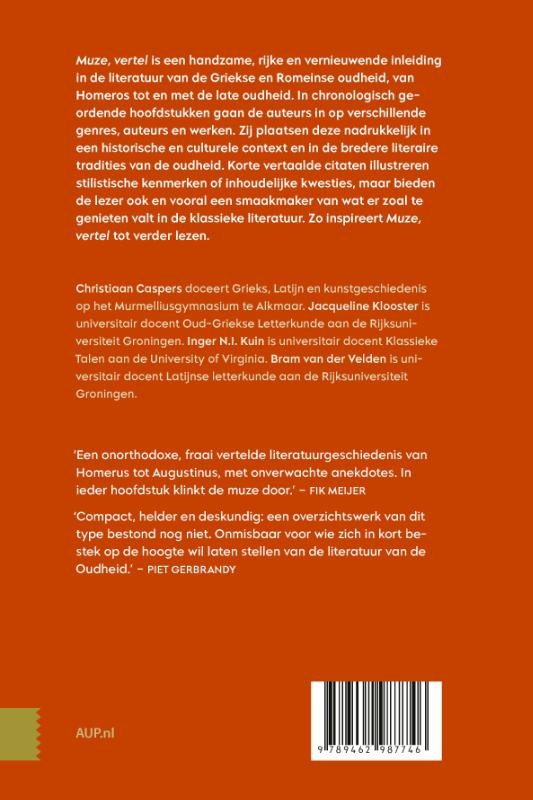 Muze, vertelbackcover