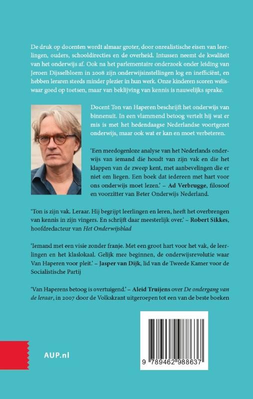 Het bezwaar van de leraarbackcover