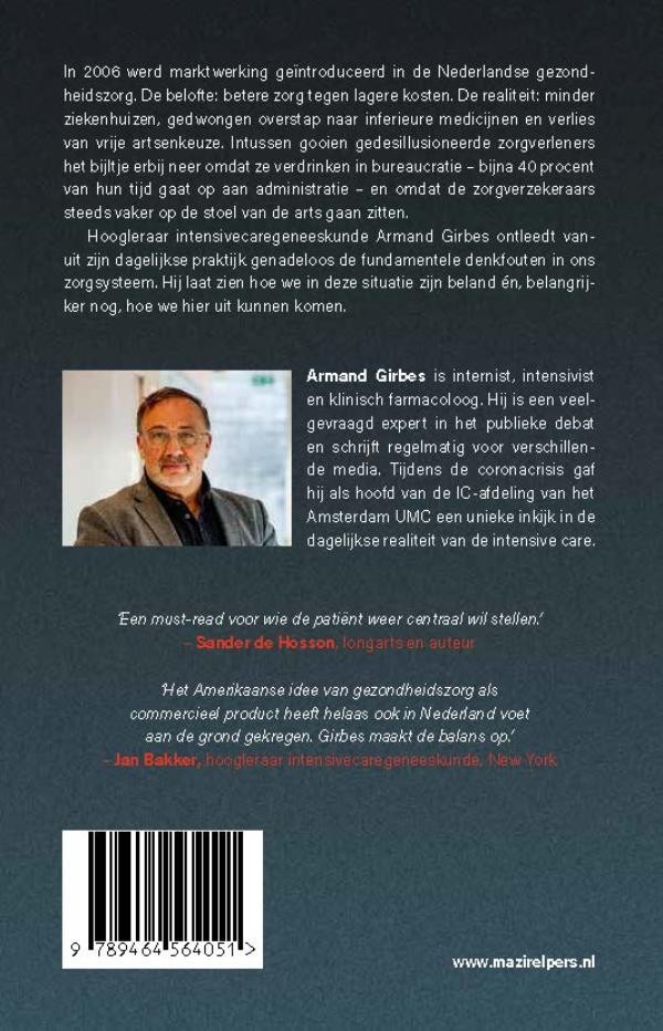 Zieke zorgbackcover