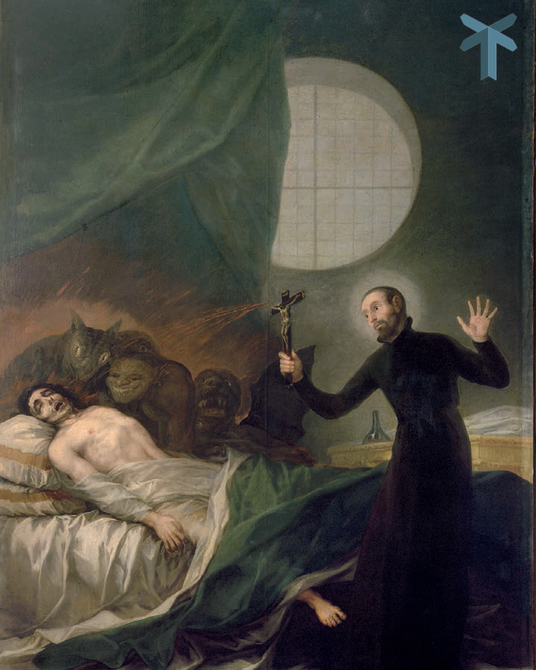 Schilderij van Francisco Goya: jezuïet en pater Franciscus Borgia 