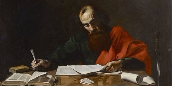 Paulus schrijft zijn brieven Paulus schrijft zijn brieven.