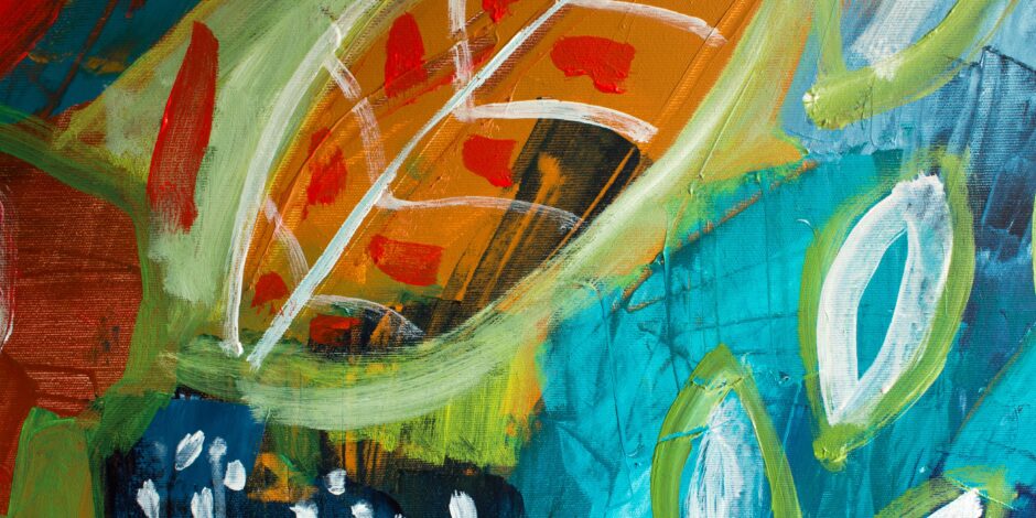 Abstract kleurrijk schilderij
