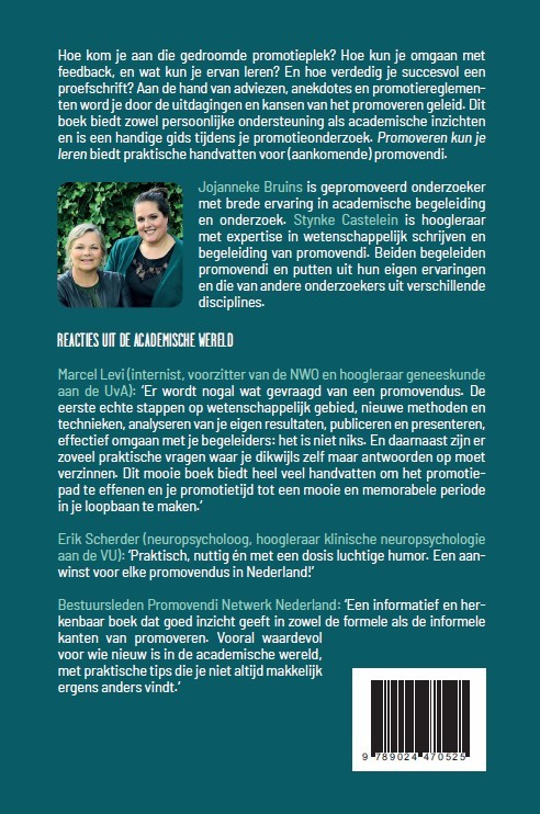 Promoveren kun je lerenbackcover