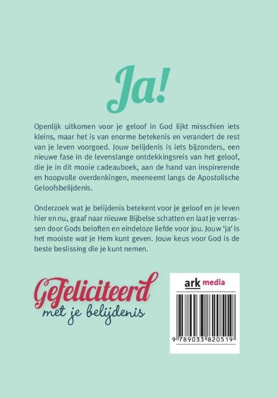 Gefeliciteerd met je belijdenisbackcover
