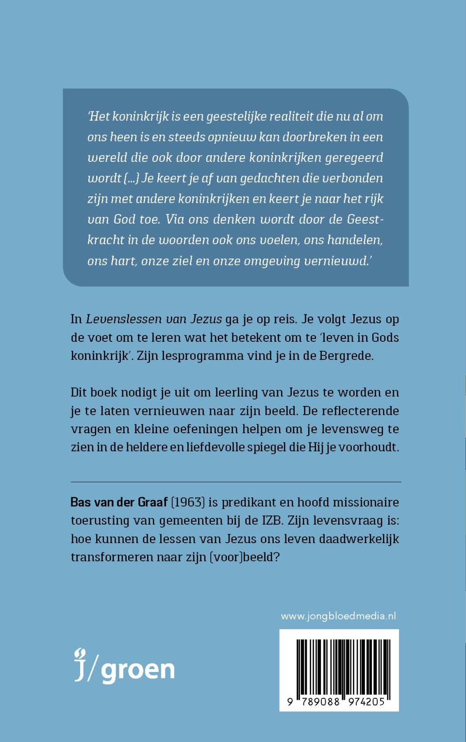 Levenslessen van Jezusbackcover
