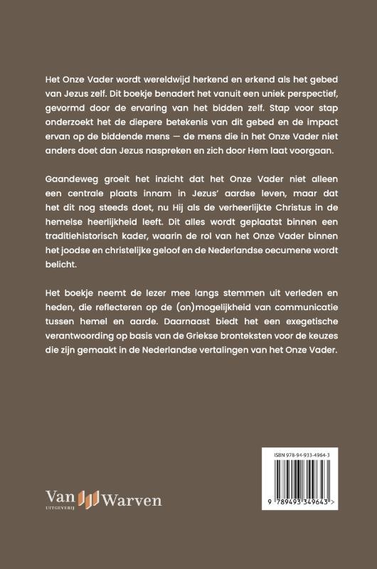 Het Onze Vader in het leven van Jezusbackcover