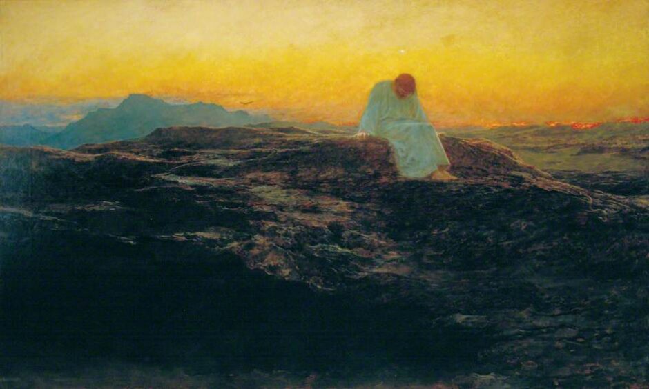 Briton Rivière, The Temptation in the Wilderness