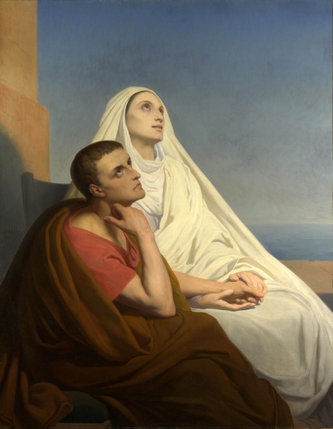 Augustinus met zijn moeder, Sint-Monica - Ary Scheffer
