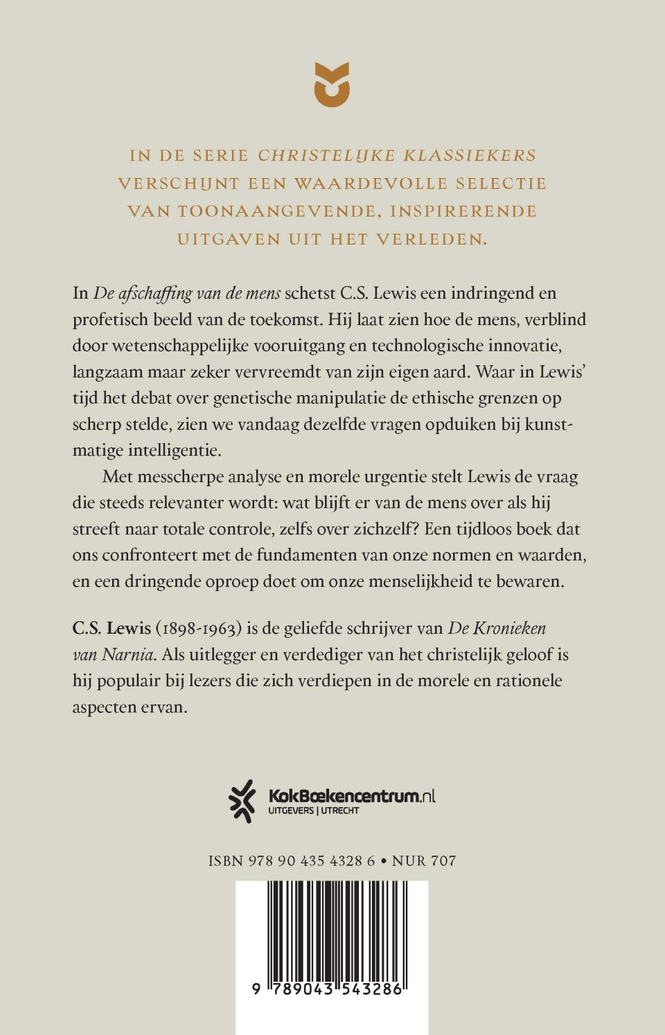 De afschaffing van de mens – Christelijke klassiekerbackcover