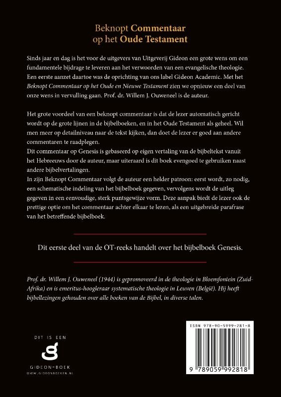 Beknopt commentaar op het Oude Testamentbackcover