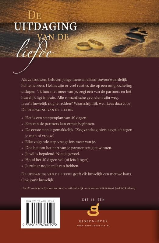 De uitdaging van de liefdebackcover
