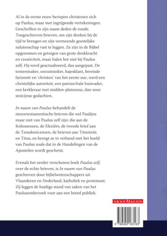 In naam van Paulusbackcover