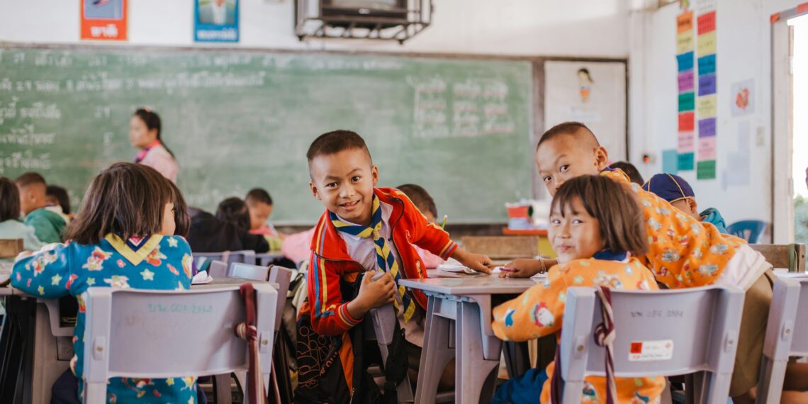 Kinderen op school Kinderen in een klaslokaal