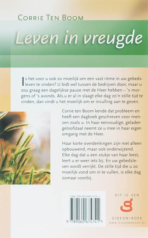 Leven in vreugdebackcover