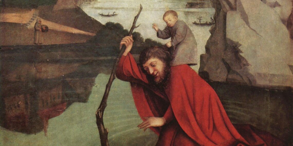 Schilderij van Konrad Witz, ‘St. Christopher’