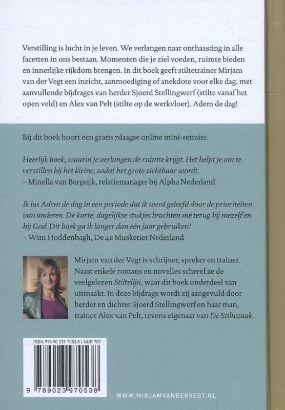 Adem de dagbackcover