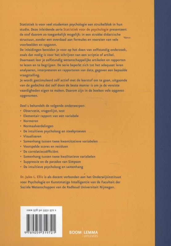 Verdeling van een variabele, samenhang tussen twee variabelenbackcover