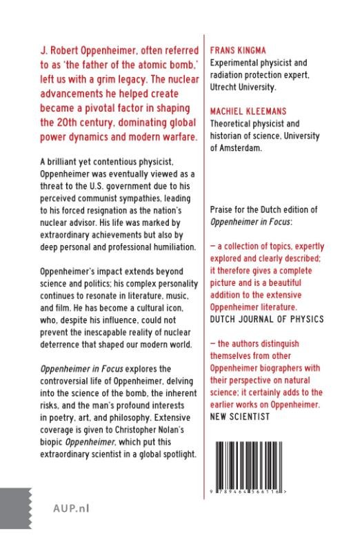 Oppenheimer in Focusbackcover