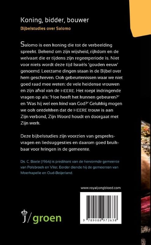 Koning, bidder, bouwerbackcover