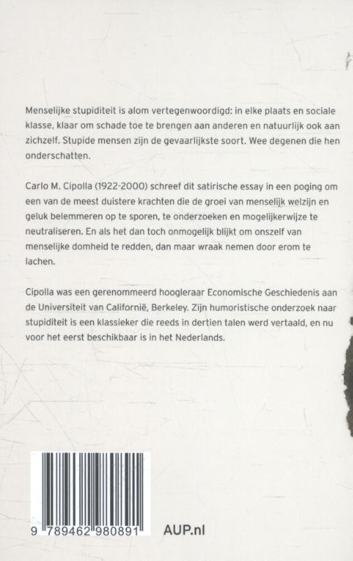 De wetten van menselijke stupiditeitbackcover