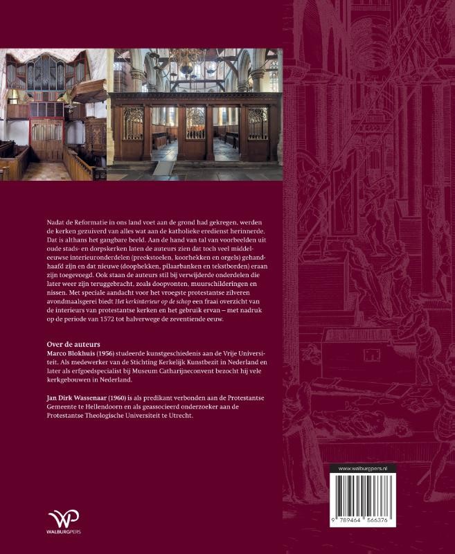 Het kerkinterieur op de schopbackcover