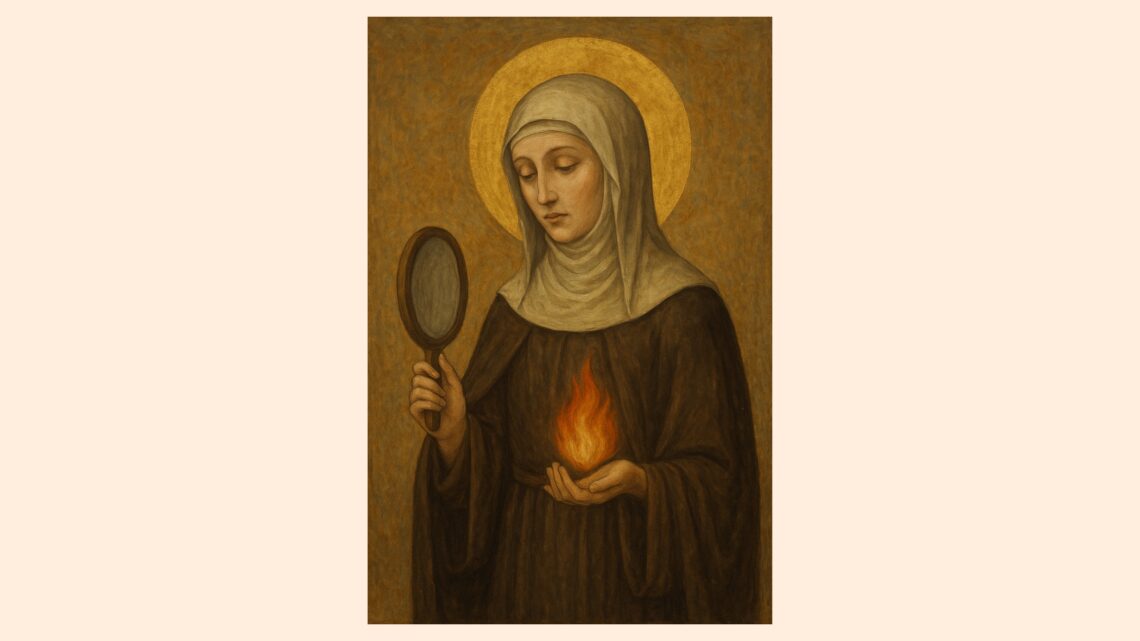 Gesimuleerd portret van Marguerite Porete