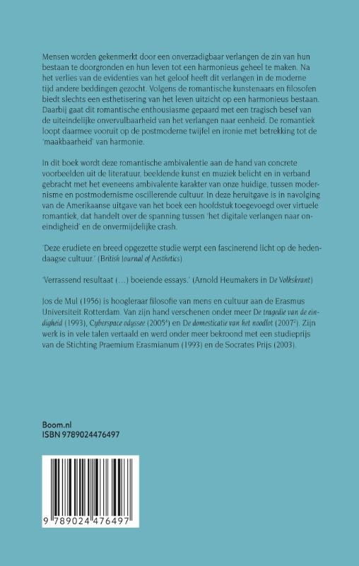 Het romantische verlangenbackcover