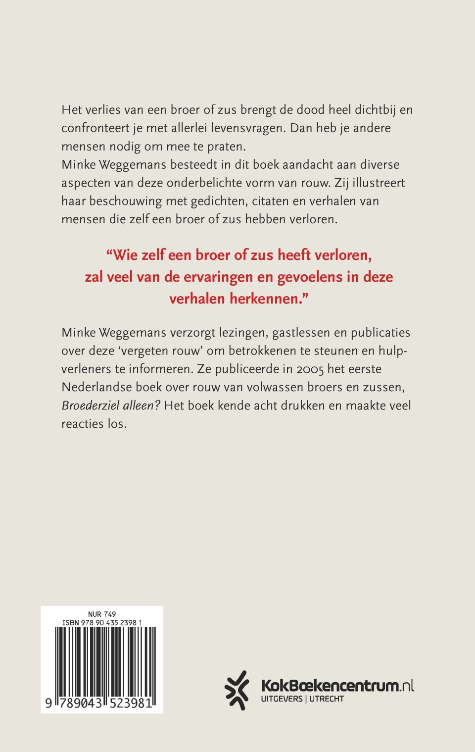 Als je een broer of zus verliestbackcover