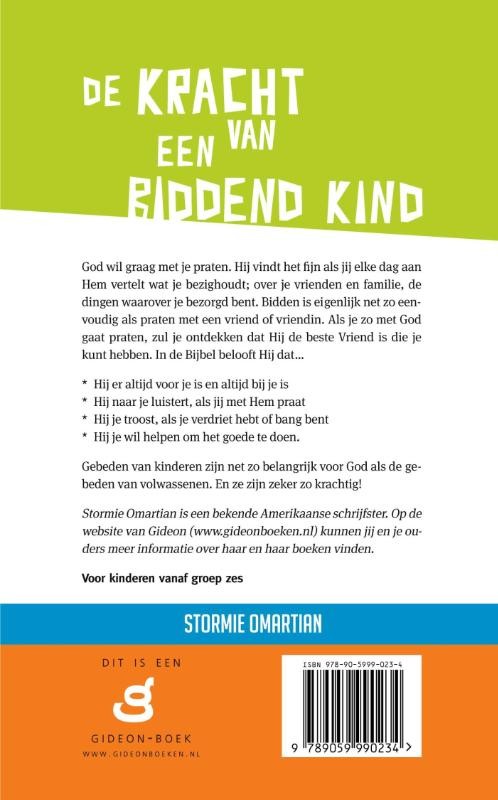 De kracht van een biddend kindbackcover