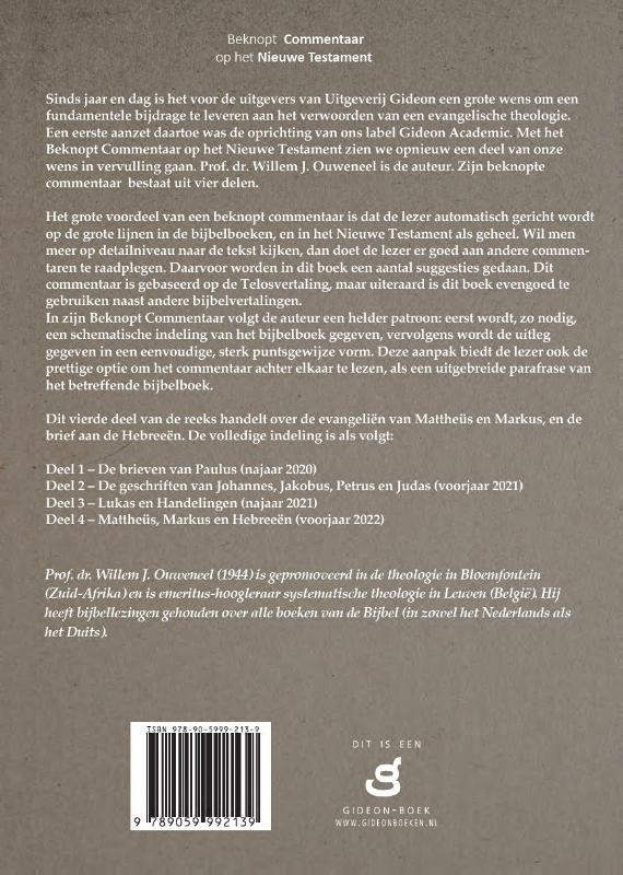 Beknopt commentaar op het Nieuwe Testament deel 4backcover
