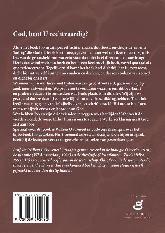 God, bent U rechtvaardig?backcover